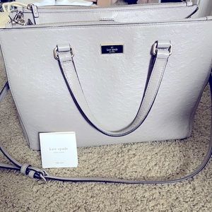 Kate Spade ostrich grey bag